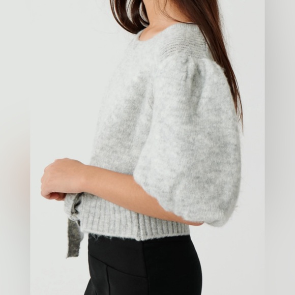 NWT Habitual Kids Girl's Exaggerated Sleeve Sweater, Gray SZ 10 - Picture 4 of 7